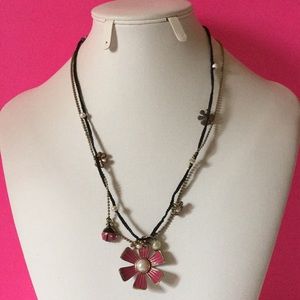 Vintage Betsey Johnson flower necklace
